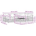 vidaXL Ensemble de canapés d'extérieur 7 pc Blanc et Beige