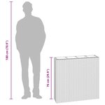 vidaXL Lits surélevés de jardin et 4 pots 2 Pièces Résine tressée Marron