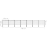vidaXL Clôture de jardin avec dessus en lance Acier 11 9 x 1 5 m Noir