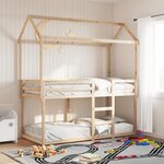 vidaXL Lit superposé sans matelas 75x190 cm bois de pin massif
