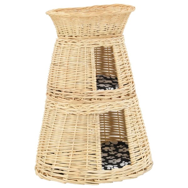 vidaXL Ensemble de panier pour chats 3 Pièces avec coussins 47x34x60 cm