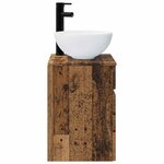 vidaXL Meuble de lavabo mural Bois ancien 39 x 35 x 63 cm