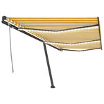 vidaXL Auvent manuel rétractable avec LED 600x350 cm Jaune et blanc
