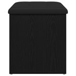 Banc de rangement vidaXL en chêne noir 60x40x45 cm en bois d'ingénierie