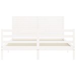 vidaXL Cadre de lit sans matelas blanc 160x200 cm bois massif