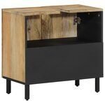 vidaXL Armoire lavabo de salle de bain bois massif de manguier