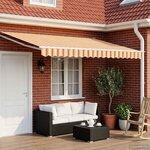 vidaXL Store rétractable manuel avec LEDs Multicolore 5 x 3 m