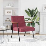 vidaXL fauteuil Bordeaux 59 x 75 x 78 cm tissu