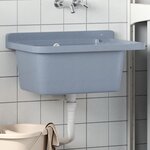 vidaXL Lavabo pour montage murale gris 60x40x28 cm résine