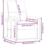 vidaXL Fauteuil inclinable Gris foncé Tissu
