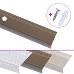 vidaXL Nez de marche Forme en L 5 pcs Aluminium 100 cm Marron