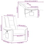 vidaXL Fauteuil de massage inclinable électrique Rouge bordeaux Tissu