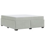 vidaXL Cadre de lit avec matelas Gris clair 180 x 200 cm Velours
