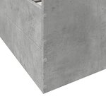 vidaXL Cadre de lit avec tiroirs sans matelas gris béton 140x200 cm