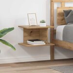 vidaXL Table de chevet 2 Pièces Chêne artisanal 40 x 30 x 25 cm