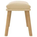 vidaXL Repose-pied Blanc crème 45x29 5x35 cm Velours