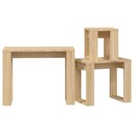 vidaXL Tables gigognes 3 Pièces Chêne sonoma Bois d'ingénierie