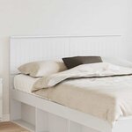 vidaXL Tête de lit avec tête de lit Blanc 140 cm Bois d'ingénierie