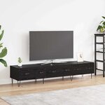 vidaXL Meuble TV Chêne noir 150 x 36 x 30 cm Bois d'ingénierie