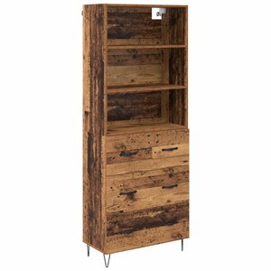 vidaXL Haut Armoire Bois ancien 69 5 x 34 x 180 cm Bois d'ingénierie