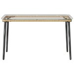 vidaXL Table de Jardin Naturel 80 x 40 x 45 cm polyrotin