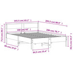 vidaXL Cadre de lit sans matelas 160x200 cm bois massif de pin