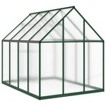 vidaXL Serre avec cadre de base vert 224x169x195 cm aluminium