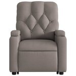 vidaXL Fauteuil inclinable électrique taupe tissu