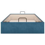 vidaXL Cadre de lit ottoman sans matelas bleu foncé 90x200 cm velours