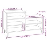 vidaXL Armoire à chaussures Noir 102x36x60 cm Bois d'ingénierie