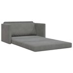 vidaXL Canapé-lit pliant Gris foncé 124 x 71 x 78 cm Velours