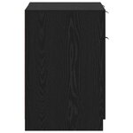 vidaXL Bureau avec porte Chêne noir 133 x 50 x 75 cm Bois d'ingénierie