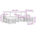 vidaXL Ensemble de canapés d'extérieur 6 pc Naturel et Crème