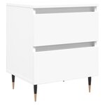 vidaXL Table de chevet Blanc 40x35x50 cm Bois d’ingénierie