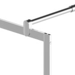 vidaXL Paroi de douche et étagère Chrome 100x195cm Verre ESG&Aluminium