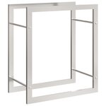 vidaXL Portant de bois de chauffage 50x28x56 cm acier inoxydable