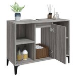 vidaXL Meuble d'évier sonoma gris 80x33x60 cm bois d'ingénierie