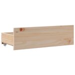 vidaXL Cadre de lit sans matelas avec tiroirs 135x190 cm bois de pin