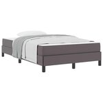 vidaXL Cadre de lit avec matelas Gris 120 x 190 cm tissu