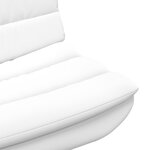 vidaXL Chaise Pivotante Blanche Tissu polyester  Cadre en métal Moyenne