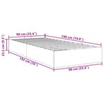 vidaXL Cadre de lit ottoman sans matelas gris clair 90x190 cm tissu