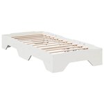 vidaXL Cadre de lit sans matelas empilable blanc 80x200 cm bois massif