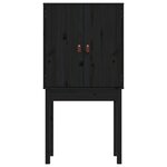 vidaXL Buffet haut Noir 60x40x120 cm Bois massif de pin