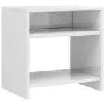 vidaXL Tables de chevet 2Pièces Blanc brillant 40x30x40cm bois ingénierie