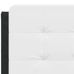 vidaXL Coussin de tête de lit noir et blanc 120 cm similicuir