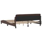 vidaXL Cadre de lit avec tête de lit Marron 180x200 cm Similicuir
