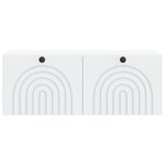 vidaXL Meuble TV mural Blanc 78 5 x 31 x 30 cm Bois d'ingénierie
