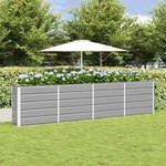 vidaXL Jardinière Gris clair 160 x 40 x 75 cm Acier