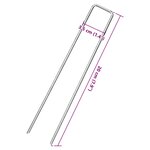 vidaXL Piquets de sol en forme de U 50 Pièces 20x3 5 cm acier galvanisé