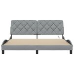 vidaXL Cadre de lit avec LED sans matelas gris clair 180x200 cm tissu